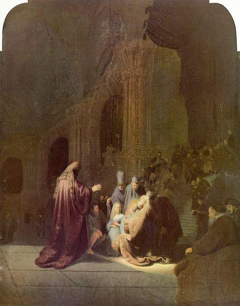 Rembrandt Peale Simeon in the temple